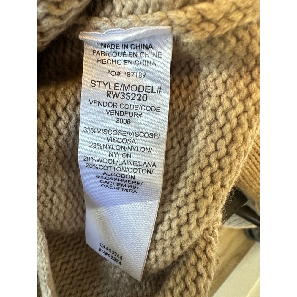 Splendid Riley Fringe Wool-blend Sweater Womens XS Tan Western Boho RW3S220 - Picture 8 of 9